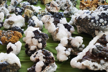 calcite and pyrite mineral collection
