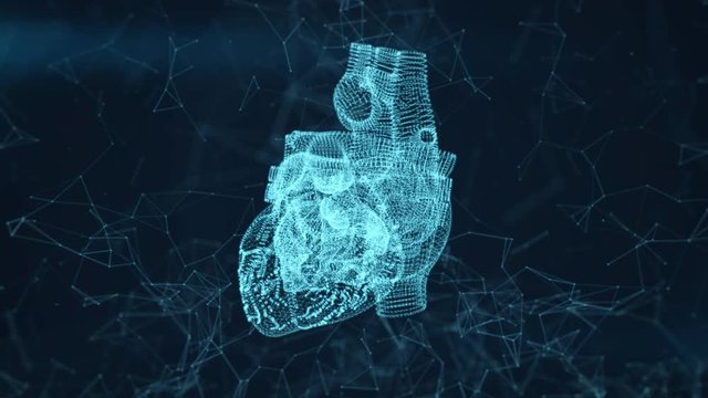 Heart scan animation. The interface for detecting diseases and problems with the cardiovascular system. Medical and scientific footage