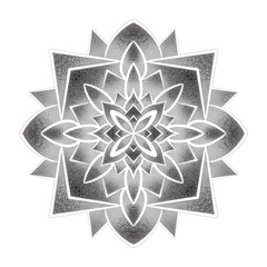 Colorful mandala illustration. Symmetry art. Zen meditation ornament. Chakra symbol