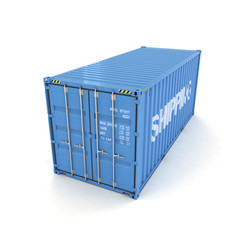 Shipping Container on a White (3d illustration)