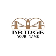 Building Business logo bridge  construction working industry concept