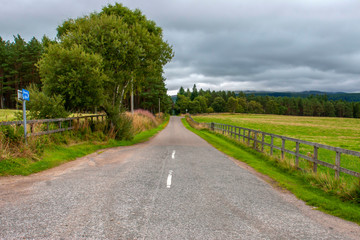 Fototapeta na wymiar road in the countryside Highlands Scotland
