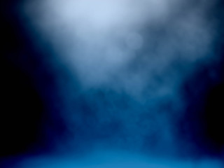 Abstract blue circular bokeh background.Blue abstract blurred bokeh.