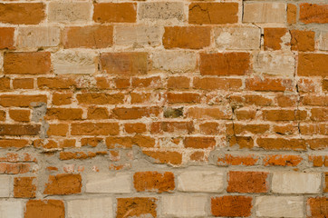 Colorful brickwork, with bricks of different colors