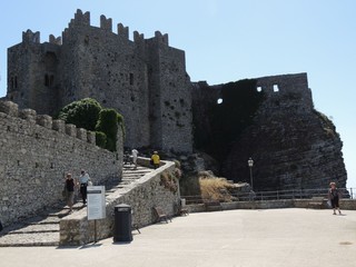 Erice –  Venus Castle built on top of the rocky peak overlooking the surrounding plain