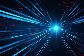 Obraz premium 2d illustration Abstract futuristic electronic circuit technology background