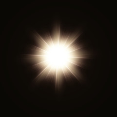 Obraz premium Sunlight or lens flare glowing light from a camera shooting burst of a star.