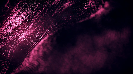 Abstract fairytale background and texture, pink and magenta tones.Thousand small glowing particles...