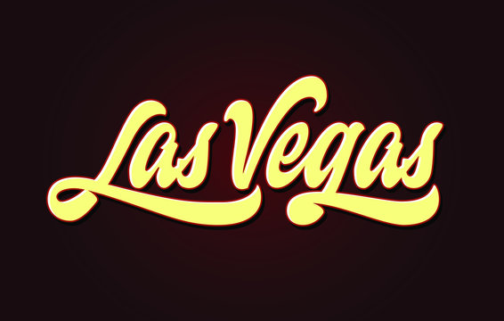 Las Vegas Brush Vector Lettering Design Element