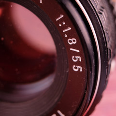 close-up of a lens part