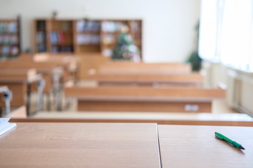 Interior of an empty school class