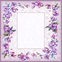 Flower violet background