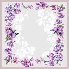 Obraz na płótnie Canvas Flower violet background