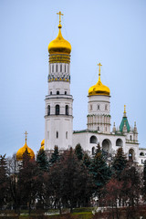 Fototapeta na wymiar Moscow, Russia - January, 27, 2020: landscape with the image of Moscow Kremlin