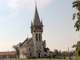 Exterior of catholic church building