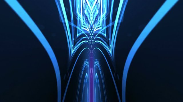 Abstract Explosive Cyberspace Animation Background, Loop, 4k