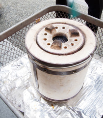 Paper burners at the temple in Japan.