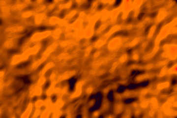 background with curved blots of trending in 2020 orange color Lush Lava - looks like liquid surface - background design template