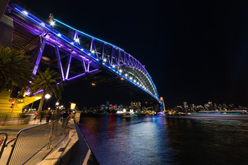 Sydney city cityscape with Sydney Harbour Bridge and Sydney suburbs