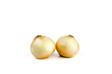 Fresh of onion on a white background