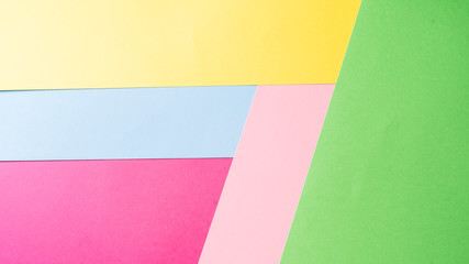 Flat lay Minimal creative paper background of pastel colors, with geometric shape.