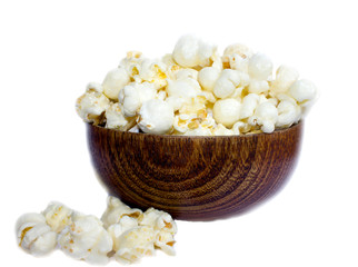 Popcorn on light gray background