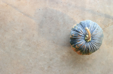 Pumpkin and cement background