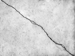 Crack in the concrete wall textured for background.