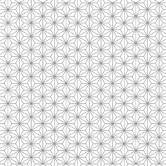 麻の葉模様　日本伝統模様　グレー