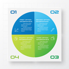 Business infographics template 4 steps with square,Element for design invitations,Vector illustration.