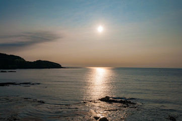 Fototapeta premium 深浦 岡崎海岸の夕陽