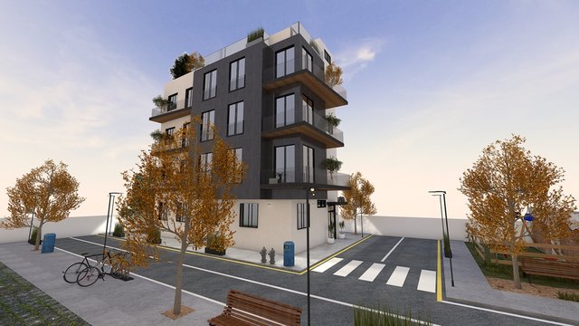EDIFICIO DE APARTAMENTO DE LUJO . RENDERS 3D