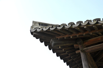 Local structural details of eaves of ancient buildings in Chinese style