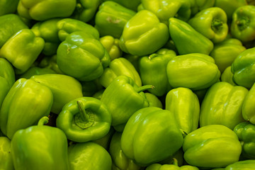 Plakat Bell Pepper, green Fresh and delicious organic fruits and vegetables