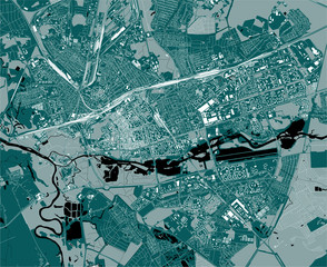 map of the city of Brest, Belarus