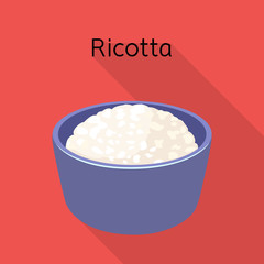 Vector illustration of cheese and ricotta icon. Web element of cheese and meal stock symbol for web.
