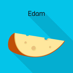 Vector illustration of cheese and edem logo. Web element of cheese and piece vector icon for stock.