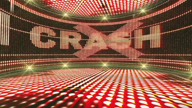 SYSTEM CRASH and Crazy Led Lights Text Animation, Rendering, Background, Loop, 4k