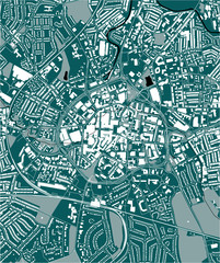 map of the city of Coventry, West Midlands, England, UK