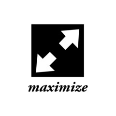 Naklejka premium maximize icon vector - illustration