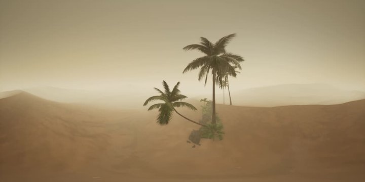 vr 360 camera moving above desert. ready for use in vr360 virtual reality