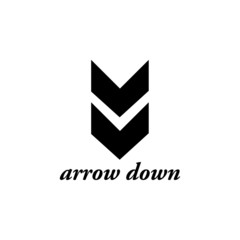 arrow down icon vector - illustration