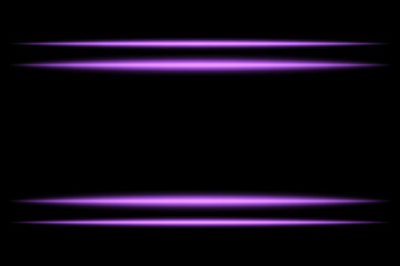 Neon Purple Lights Line Frame Isolated On Black Background. Vector Illustration