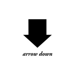 arrow down icon vector - illustration