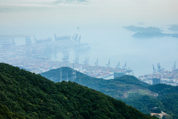 Landscape of yantian port in shezhen,China