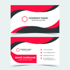 Professional creative colorful unique business card template print ready for company business