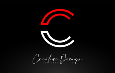 Monogram C Letter Logo design with Creative Lines Icon Design Vector.