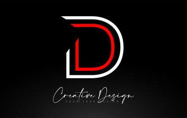 Monogram D Letter Logo design with Creative Lines Icon Design Vector. - obrazy, fototapety, plakaty