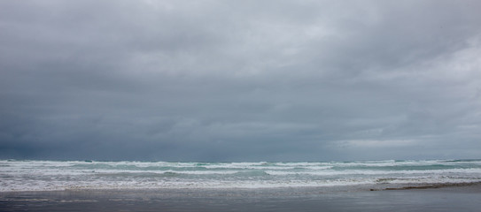 Fototapeta na wymiar Ninety Mile Beach Northland New Zealand. Coast. Beach. Ocean. 