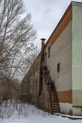 Abandoned industrial building of the MIG Aircraft Building Plant in Moscow, Russia